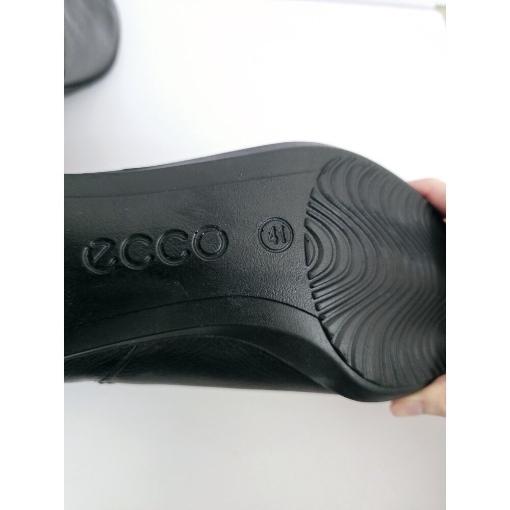 Ecco Touch 75 Double Buckle Ankle Boots Black Leather Booties Shoes 41 10 10.5 - Picture 6 of 10
